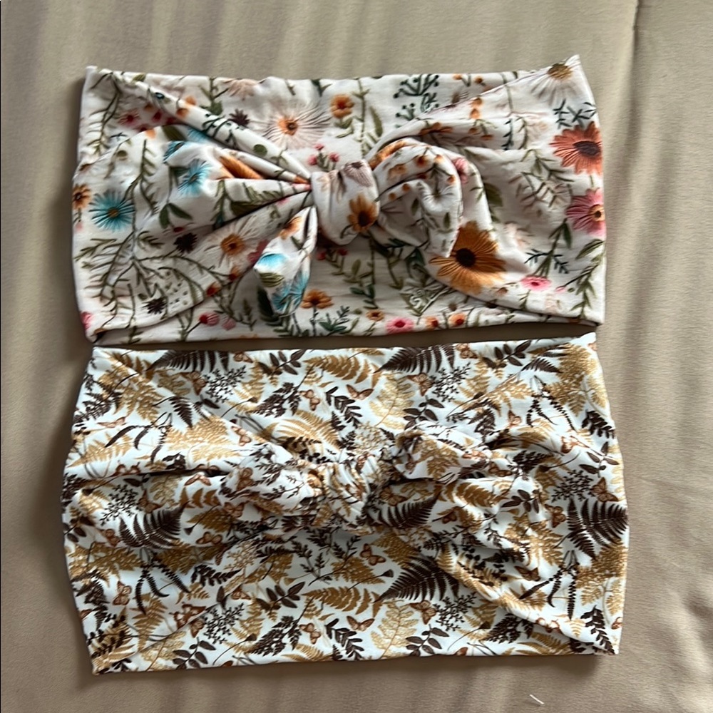 Floral and Fern Print Headbands
